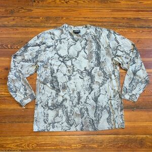 Camouflage Stone Pattern Long Sleeve Shirt Men Sz L